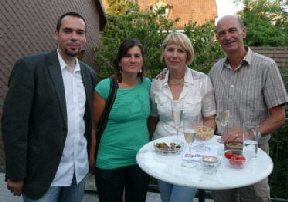 Michael Jaks, Marion Gregor,  Petra Kaderli (Galerie 47) und ich.