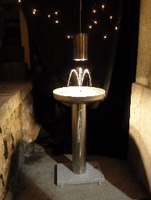 Wasserspiel als Empfang